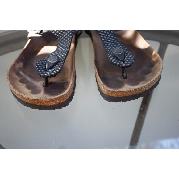 BIRKENSTOCK Sandals Gizeh Thong BLACK Polka Dot Papillio Womens 36-35 / L5 - Picture 9 of 13